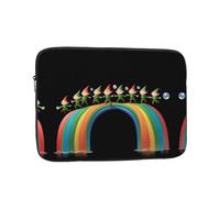 MSRHIUEF Fairies Dancing on The Rainbow Stamp - Funda portátil para laptop, a prueba de golpes, funda portátil para laptop de 13 pulgadas, para hombres y mujeres, viajes de negocios, oficina, uso