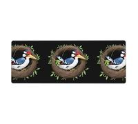 MSRHIUEF Woodpecker in The Nest Pattern - Alfombrilla de mouse extragrande de 12 x 31.5 pulgadas para aprendizaje de juegos de oficina