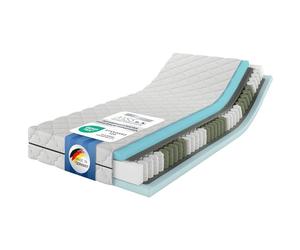 MSS e.K. MedicSpring 2 en 1 con muelles ensacados 100 x 200 | 2 grados de firmeza en un solo colchón H2/H3 | Ergonómicamente diseñado y fabricado en Alemania con 7 zonas. Certificado Oeko-TEX