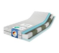 MSS e.K. MedicSpring 2-en-1 núcleo de muelles ensacados 140x200 | 2 grados de dureza en una cama H4 / H5 con núcleo de muelles | Diseñado ergonómicamente y producido en Alemania, 7 zonas, certificado