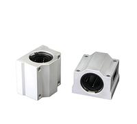 Mssoomm 2 unids SCS10UU Caja de rodamiento de bolas de movimiento lineal de aluminio Buje de 35 mm de largo rodamiento de rodillos lineal Bloque deslizante para accesorios de impresora CNC 3D