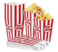 Mssushi 46 Piezas Cajas de Palomitas de Maíz,Rojas & Blancas Rayas Pequeños Contenedores de Papel Para Palomitas,Bolsas de Palomitas de Maíz,Noches de Cine, Carnavales,Picnics