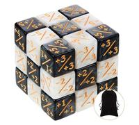 MsTeco Contadores de Dados, 24 Piezas Dados de Lealtad Token Dice D6 Dice Cubo con Bolsillos, Compatible con MTG, CCG, Accesorios de Juegos de Cartas, 2 Estilos
