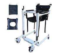 Mstiyx Home Grua Enfermos Sillas de Ruedas, Transporte enfermeria Silla Ducha Mayores con Asiento Blando y Asiento de Inodoro para Ancianos, autoservicio Silla de Transferencia discapacitados
