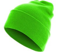 MSTRDS Beanie Beanie Basic Flap Long Version Neon verde Einheitsgröße