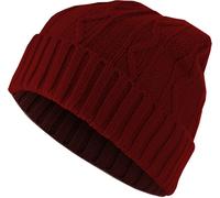 MSTRDS Beanie Beanie Cable Flap Maroon Einheitsgröße