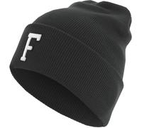MSTRDS Beanie Letter Cuff Knit Beanie Negro Einheitsgröße