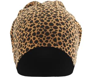 MSTRDS Beanie Printed Jersey Beanie Cheetha/Negro Einheitsgröße
