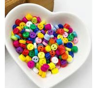 MSTZA 100/200 Uds. Botones para ropa de muñecas de colores mezclados de 6mm, botones pequeños para ropa de muñecas, botones de resina realmente pequeños con 2 agujeros para ropa de muñecas