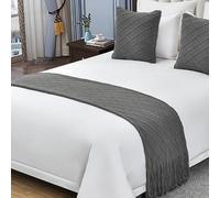 MSTZA 65 * 180~65x260 Cm Manta De Tiro De Sofá Tejida De Cable Grande Simple, Camino De Cama Decorativo Suave Y Cálido, Juego De Cojines para El Dormitorio del Hogar, El Hotel