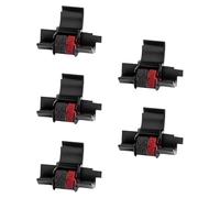 Msudoku Compatible con cinta de rodillo de tinta de repuesto para calculadora IR40T IR-40T CP-13 MP-12D Sharp EL-1750V P23-dhv CP13 EL-1801V HR-100TM HR-170RC (negro y rojo, paquete de 5)