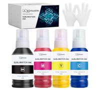 Msudoku Tinta de sublimación 440 ml para Epson EcoTank 104 102 ET-2870 ET-4810 ET-4800 ET-2815 ET-2810 ET-2820 ET-2830 ET-2850 ET-2856 EcoTank Impresora para Camisetas de Transferencia de Calor de