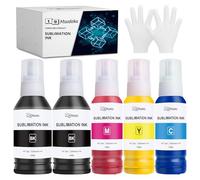 Msudoku Tinta de sublimación de 580 ml Compatibles para Epson E104 E102 ET-2870 ET-4810 ET-4800 ET-2815 ET-2810 ET-2820 ET-2830 ET-2850 ET-2856 Impresora para Transferencia de Calor cerámica bler