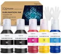 Msudoku Tinta de sublimación de 580 ml para Epson EcoTank 104 102 ET-2870 ET-4810 ET-4800 ET-2815 ET-2810 ET-2820 ET-2830 ET-2850 ET-2856 EcoTank Impresora para Transferencia de Calor cerámica bler