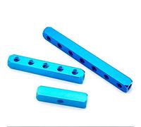 Msuiiixcccc 10pcs 1/4" PT Thread Port Way Quick Connector Air Hose Aluminum Manifold Block Splitter Connector Fittings 2 3 4 5 6 7 8 9 Machinery Parts (Color : 6 Way 9 Port)