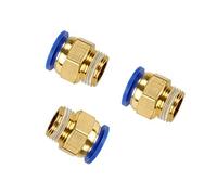 Msuiiixcccc 10Pcs Air 4mm 6mm 8mm 10mm Hose Tube 1/4" 1/2" 1/8" 3/8" BSP Male Thread Air Pipe Connector Quick Coupling Fitting Machinery Parts