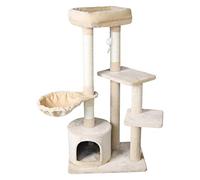Msuiiixcccc Cat Clim e Madera Maciza Sisal Arena para Gatos Cat Tree e Post Cat Rack Adecuado para Que jueguen 1-3 Gatos (Color :Beige)