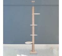 Msuiiixcccc Cat Climbing Toys Tower -Floor to Ceiling Cat Tree 270cm-320cm Multilayer Platform Super Long Large Cat Climbing Tree with Natural Sisal Rope Scratching Post - 4 Options Available