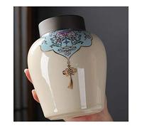 Msuiiixcccc Ceramic Cremation Urn Funeral Small Urns for Ashes Funeral Urn Cremation Urns for Human Ashes Adult Fits a Small Amount of Cremated Remains Burial Urns at Home （ Chinese Style Holp