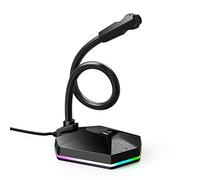 Msuiiixcccc Desktop Capacitive Microphone USB Noise Reduction Computer Microphone with Light Effect for Gaming Live Streaming??