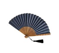 Msuiiixcccc Folding Fan 7 Inch Folding Fan Bamboo Side Fracture Fan Retro Folding Handheld Fan Summer Gentleman Fan Home Ceremony Decorative Folding Fan (Color: D)
