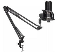 Msuiiixcccc Metal Condenser Microphone Game Recording USB Microphone Computer Laptop Studio Vocal Singing Microphone with Stand (Color : B, Size (A As The Picture Shows)