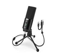 Msuiiixcccc Microphone 192KHz/24bit USB&Type-C Microphone with Mute Button Gain Control Condenser PC Mic for Cardioid Studio Recording-K683A Suitable for Anchor, Dubbing Studio, Recording, st