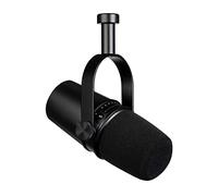 Msuiiixcccc Microphone MV7 Black USB Microphone Built-in Sound Card Desktop Notebook Computer 3.5mm/Three-Core XLR Wired Microphone Suitable for Anchor, Dubbing Studio, Recording, st