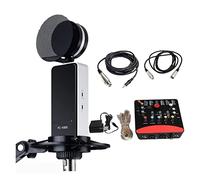 Msuiiixcccc Microphone PC-K800 Microphone+ Icon Upod Pro Sound Card with Audio Cables for Professional Studio Recording Suitable for Anchor, Dubbing Studio, Recording, st