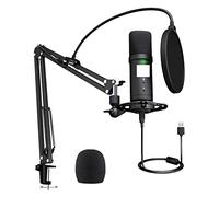 Msuiiixcccc Microphone Professional Condenser Microphone USB Computer Mic with Mute Button&Audio Jack for Podcasting Youtube Gaming Recording Suitable for Anchor, Dubbing Studio, Recording, st