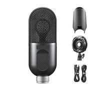 Msuiiixcccc Microphone UMic10 USB Microphone Mini Desktop Mic One-Button Mute Volume Control Real-Time Monitoring Filter for Computer Smartphone Suitable for Anchor, Dubbing Studio, Recording, st