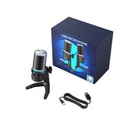 Msuiiixcccc Microphone USB Condenser Gaming Microphone,192Khz/24Bit Podcast PC Computer Mic for Recording Streaming Youtube Micro Suitable for Anchor, Dubbing Studio, Recording, st (Color : OneSize)