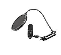 Msuiiixcccc Microphone Web Celebrity Live Broadcast Set Cantilever Bracket Tripod Disk Base Listening Function USB Interface Microphone Suitable for Anchor, Dubbing Studio, Recording, st