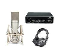 Msuiiixcccc Professional Studio Equipment 48V USB Sound Card Condenser Computer Microphone for Podcasting Vocal Recording with Headphone