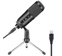Msuiiixcccc Recording Condenser Microphone Computer Professional USB Microphone with Headset Live Broadcast