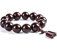 Msuiiixcccc Red Sandalwood Mala Prayer Beads Necklace Bracelet Meditation Buddhist Rosary Mala Beadsbracelet for Man 18mm13 Indian Lobby Rosewood Men's Domineering Buddha Bracelet
