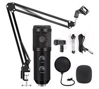 Msuiiixcccc USB BM 900 Microphone Condenser Microphone for Computer Recording Studio Recording Microphone with Stand (Color : Silver, Size : BM 900)