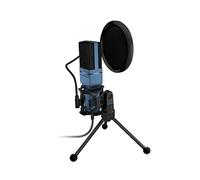 Msuiiixcccc USB Condenser Microphone, Professional Studio Cardioids Microphones Kit with Windscreen and Shock Mount (Color : Black) (Blue)