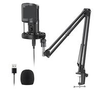 Msuiiixcccc USB Microphone Professional Condenser Computer Mic with Gain Pop Filter Shock Mount for Podcasting Gaming Recording (Color : Boom Arm Stand Mic)