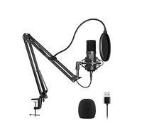 Msuiiixcccc USB Microphone with Studio Headphone Set 192kHz/24bit Vocal Condenser Cardioid Podcast Mike for Mac and (Color : USB Microphone)