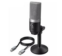 Msuiiixcccc USB Microphones for Laptops and Computers, Streaming Media Dubbing Podcasts for Recording Microphones (Color : Black, Size