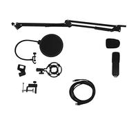 Msuiiixcccc USB Streaming Podcast Pc Microphone Professional Studio Cardioid Condenser Mic Kit with Sound Card Boom Arm Shock Mount Filte