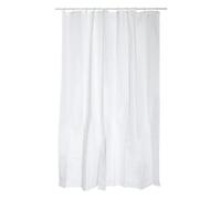 MSV 1 Unidad antimoho, antibacteriana, Lavable, Impermeable, con 12 Anillas para Cortina de Ducha, poliéster, Color Blanco Liso, 120 x 200 cm