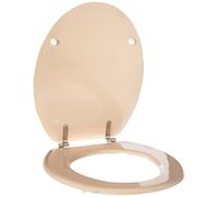 MSV 140012 - Aseo Asiento MDF/Acero Inoxidable, de 43,5 x 37,5 x 1,8 cm, Color: Arena