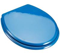 MSV 140015, Asiento de baño con bisagros de acero inoxidable, AZUL MARINO, 43,5 x 37,5 x 1,8 cm