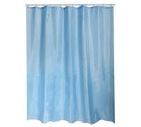 MSV 140102 Cortina de Ducha de poliéster de plástico Azul 70 x 78 x 0 x Pulgada (180 0,1 x 200 cm) - Incluye 12 Anillas para Barra de Cortina