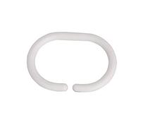 MSV 140286-12 Anillas para Cortina de Ducha de plástico Blanco 6 x 4 cm