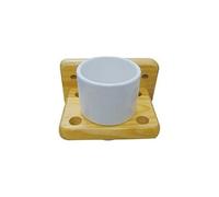 MSV 140422 Soporte/Pin Vaso de Madera Natural 15 x 10,5 x 9 cm