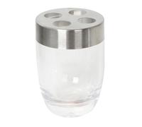 MSV 140603 - Cepillo de Dientes Titular, plástico hühnerkopf Transparente/Acero Inoxidable 11 x 0.1 x 0.1 cm