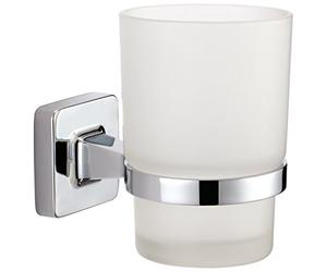 MSV 141766 Portacepillos Lucca, Acero Inoxidable, Multicolor, 30 x 20 x 15 cm